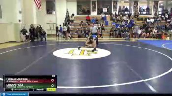 115 lbs Cons. Round 1 - Logan Marshall, Montgomery Catholic Prep School vs Logan Post, Prattville Christian Academy