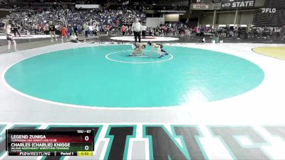 67 lbs Quarterfinal - Legend Zuniga, Toppenish USA Wrestling Club vs Charles (Charlie) Knigge, Inland Northwest Wrestling Training Center