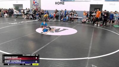 62 lbs Quarterfinal - Rowan Foust, Mid Valley Wrestling Club vs Emery Schofield, Chugach Eagles Wrestling Club