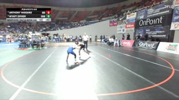 2A/1A Boys 106 Cons. Semi - Wyatt Zipser, Crane Boys vs Anthony Vasquez, Irrigon Boys