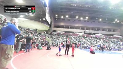 43 lbs Semifinal - Gatlin Leonard, Mountain View Stingers Wrestling vs Kobe Bowman, Cyclone Youth Wrestling