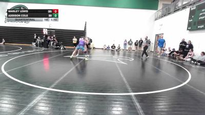 140 lbs Quarterfinal - Marley Lewis, Shelton Wrestling Academy vs Addison Cole, WWC Wrestling