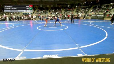 130 lbs 3rd Place - Levi Stott, Hononegah vs Karter Locust, Cowboy Wrestling Club