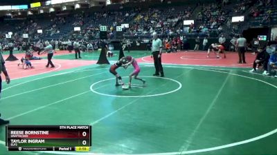 55 lbs 5th Place Match - Reese Bornstine, Unattached vs Taylor Ingram, ELP2