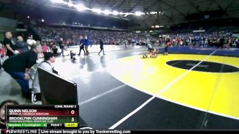 67 lbs Cons. Round 2 - Brooklynn Cunningham, Takedown Express Wrestling Club vs Quinn Nelson, Orting Jr. Cardinals Wrestling