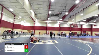157 lbs Quarterfinal - Joseph Cangro, Harvard vs Oscar Serrano, Rhode Island College