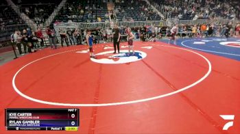 98 lbs Quarterfinal - Kye Carter, Powell Wrestling Club vs Rylan Gambler, Riverton USA Wrestling