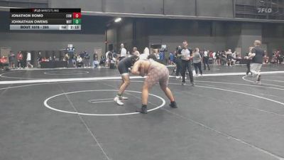 285 lbs Champ. Round 1 - Jonathon Romo, Cowley College vs Johnathan Owens, Wayland Baptist (Texas)