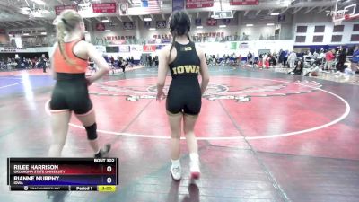 103 lbs Champ. Round 2 - Rilee Harrison, Oklahoma State University vs Rianne Murphy, Iowa