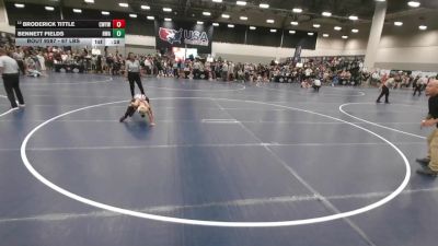 67 lbs Cons. Semis - Broderick Tittle, Cleveland Wildcat Youth Wrestling Club vs Bennett Fields, Hawkeye Wrestling Academy