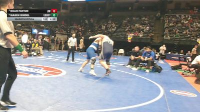 285 Class 4 lbs Quarterfinal - Noah Patton, Lee`s Summit West vs Masen Bindel, Liberty