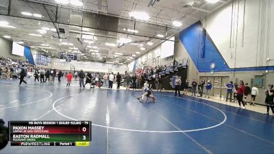 79 lbs Cons. Round 6 - Paxon Massey, Uintah Jr High Wrestling vs Easton Radmall, Pleasant Grove