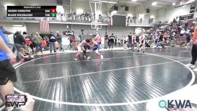 100 lbs Quarterfinal - Hagen Hamilton, Cushing Tigers vs Blake Holzbaugh, Team Guthrie Wrestling