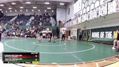 215 lbs 5th Place Match - Logan McClellan, Tri-Valley (Dresden) vs Tristin DePhillips, Upper Arlington HS