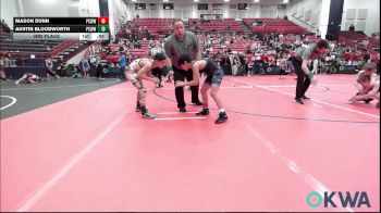 76-80 lbs 3rd Place - Mason Dunn, Ponca City Wildcat Wrestling vs Austin Bloodworth, Ponca City Wildcat Wrestling