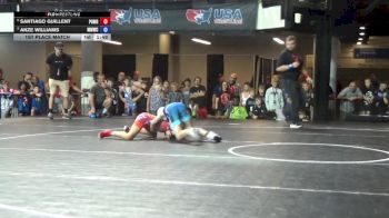 98 lbs 1st Place Match - Santiago Guillent, Poway Wrestling vs Anze Williams, Meridian Maniacs Wrestling Club