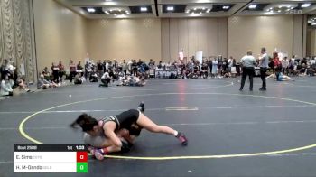 116 lbs Round Of 16 - Ella Sims, Coyote WC vs Hiilani Malano-Dando, Gold Rush Wr Acd