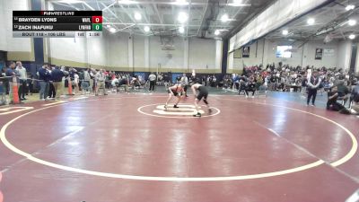 106 lbs Consi Of 8 #1 - Brayden Lyons, Wayland vs Zach Inafuku, Lynnfield/N.Reading