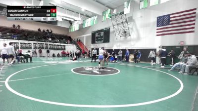132 lbs Cons. Round 5 - Darien Martinez, Cabrillo (Long Beach) vs Logan Cannon, Serrano