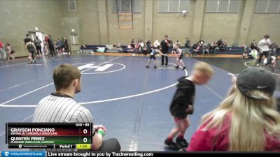 63 lbs Cons. Round 3 - Quinten Perez, Punisher Wrestling Company vs Grayson Ponciano, Orting Jr. Cardinals Wrestling