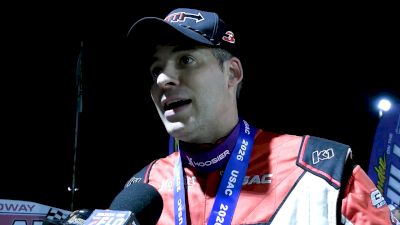 Kyle Cummins Reacts After Opening USAC Eastern Storm With Grandview Win