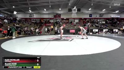 133 lbs Cons. Round 3 - Elijah Nose, Jamestown (N.D.) vs Alex McMiller, Emmanuel