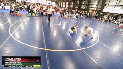 62 lbs 5th Place Match - Hayzlee Carter, Uintah Girls Wrestling vs Aspen Fieldstad, Shootbox Wrestling Club