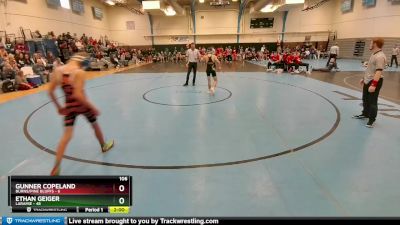 106 lbs Round 2 (10 Team) - Ethan Geiger, Laramie vs Gunner Copeland, Burns/Pine Bluffs