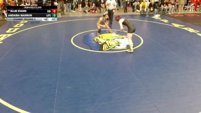 100 lbs Champ. Round 2 - Ellie Evans, Unattached vs Andaira Marron, Unattached