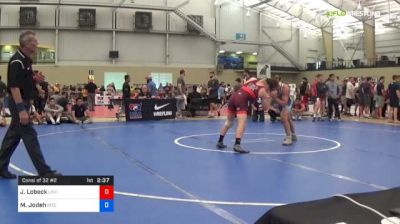 65 kg Consi Of 32 #2 - Joe Lobeck, Lehigh Valley Wrestling Club vs Mousa Jodeh, IRTC