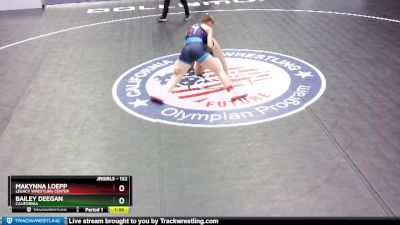 132 lbs Quarterfinal - Makynna Loepp, Legacy Wrestling Center vs Bailey Deegan, California