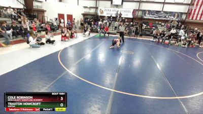 69 lbs Champ. Round 1 - Traxton Howcroft, Uintah vs Cole Robinson, Iron County Wrestling Academy