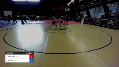 160B lbs Rr Rnd 1 - John Welcome, Curby vs Gregory Milone, Long Beach Hs