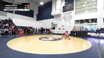 115 lbs Cons. Semi - Tiffany Nguyen, Santa Ana vs Jennifer Flores, Orange Lutheran