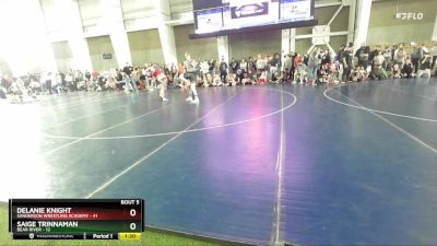 122 lbs Round 3 (4 Team) - Delanie Knight, Sanderson Wrestling Academy vs Saige Trinnaman, Bear River