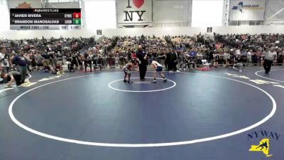 102 lbs Cons. Semi - Brandon Manosalvas, Long Beach Gladiators Wrestling vs Javier Rivera, Columbia Youth Wrestling Club