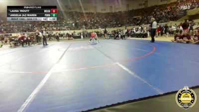 G5A-115 lbs Semifinal - Launa Troutt, McLoud-Girls vs Angelia (aj) Waren, Perry-Girls