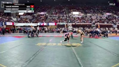 G - 110 lbs Semifinal - Sailee Redding, Hardin Girls vs Robin Leidholt, Custer Co. (Miles City) Girls