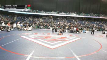 6A 138 lbs 1st Place Match - Maxwell Davis, Jacksonville High School vs Joseph Shook, Union Pines High School