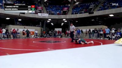 105 lbs Cons. Round 3 - Andrea Reyes, Unattached vs Heaven Sewell, Unattached