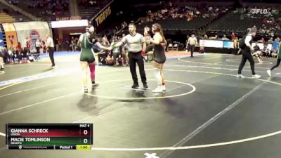 170 Class 1 lbs Cons. Round 2 - Gianna Schreck, Union vs Macie Tomlinson, DeSoto