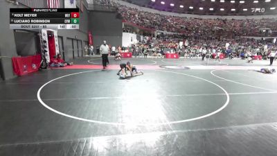 85 lbs Champ. Round 2 - Kolt Meyer, Weyauwega-Fremont vs Luciano Robinson, Crivitz Youth Wrestling