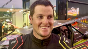 Ricky Thornton Jr. reacts after winning Thursday's first Lucas Oil Firecracker 100 prelim