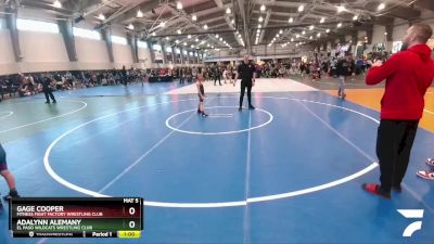 65 lbs Champ. Round 1 - Gage Cooper, Fitness Fight Factory Wrestling Club vs Adalynn Alemany, El Paso Wildcats Wrestling Club