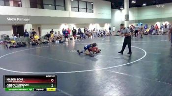 106 lbs Placement Matches (16 Team) - Aiden Herndon, Cedar Cliff High vs Mason Boni, Cowboy Forever