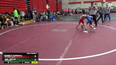 55 lbs Cons. Round 2 - Barrett Marshall, Oak Grove Youth vs Abel Rollin, Stronghold