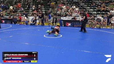 93 lbs Semifinal - Apollo Rojas-Crawford, CO vs August Wagaman, IA