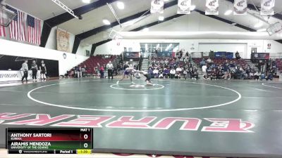 165 lbs Semifinal - Airamis Mendoza, University Of The Ozarks vs Anthony Sartori, Eureka