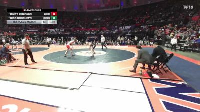 3A 190 lbs 1st Place Match - Ricky Ericksen, Chicago (Marist) vs Nico Ronchetti, Joliet (Catholic Academy)