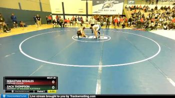 133 lbs Champ. Round 1 - Sebastian Rosales, Carthage College vs Zach Thompson, University Of Wisconsin-Platteville